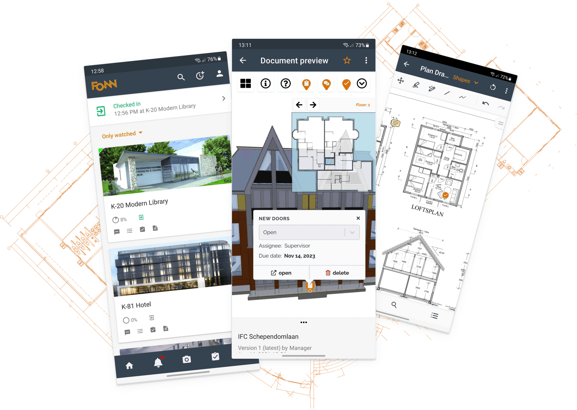 Offline-ready mobile app for construction site management by zaven
