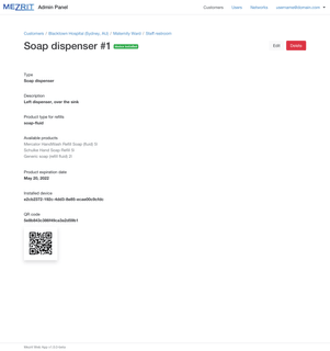 Mezrit Admin Web App - Things (maintenance module)