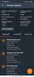Android App, Change Request