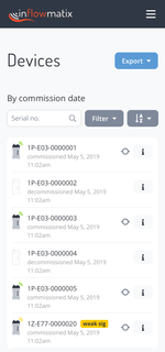 Device List on mobile Device List on mobile