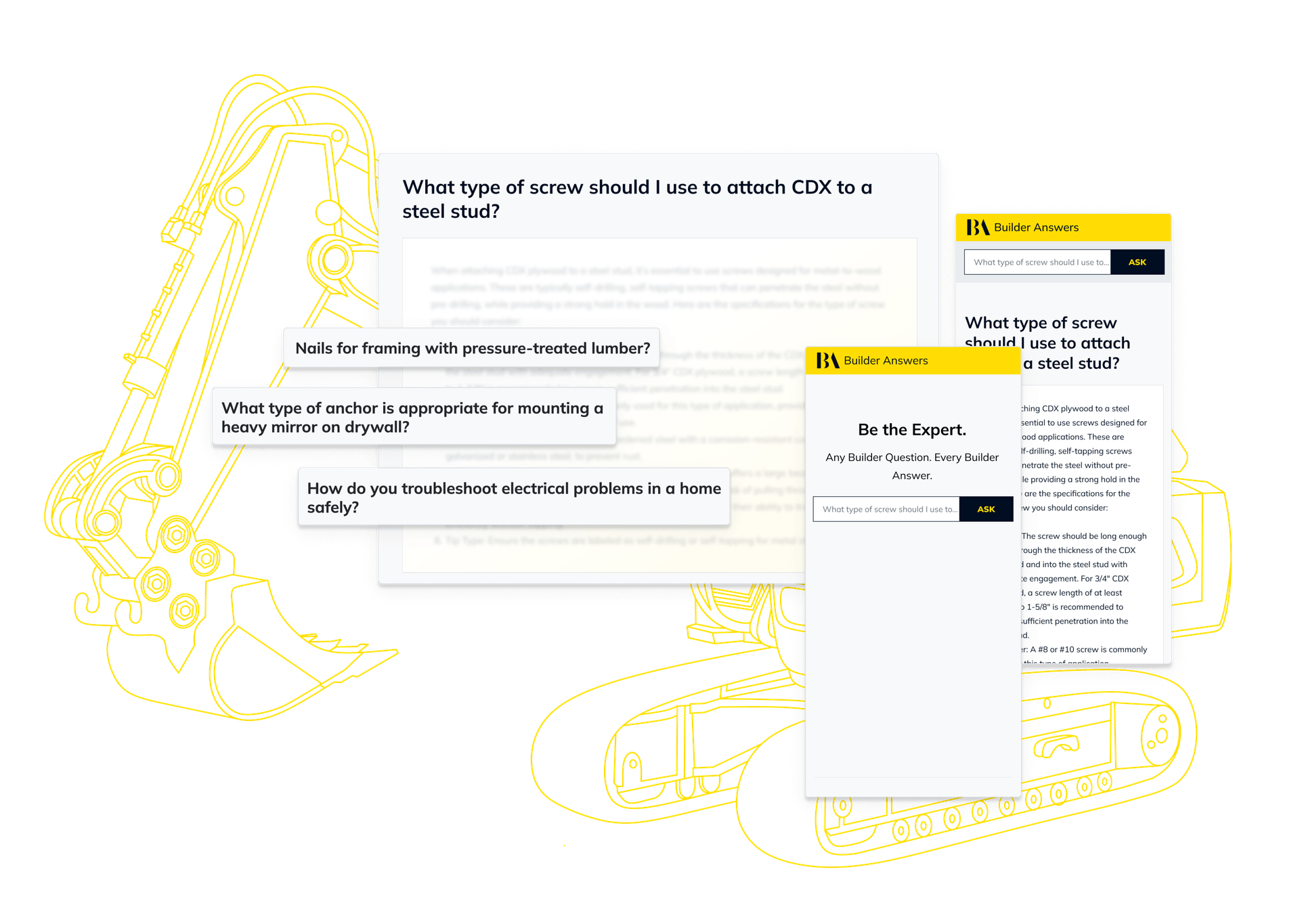 AI-powered Q&A landing page for construction-related topics by zaven