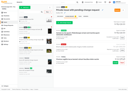 Web App, Issure with Change Requests