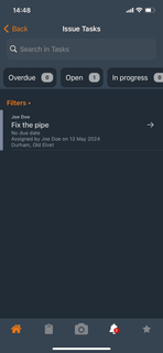Android ios, Issue Tasks