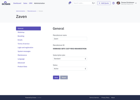 Manufacturer details (general)
