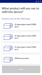 Mezrit Mobile App - Refill product selection