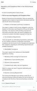 Interactive chat (Project risks)