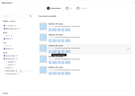 Quote Details (add product - step 1)
