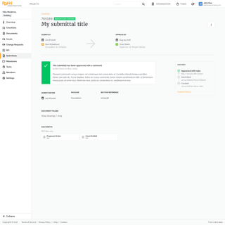 Web App, Submittal Details