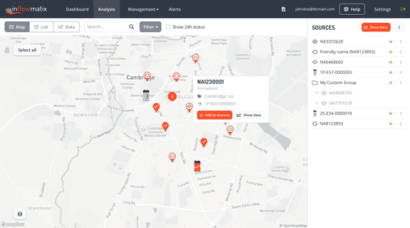 Analysis - Source Selection from map Analysis - Source Selection from map