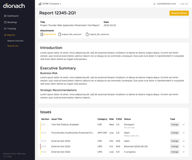 Dionach Draco Report Details Dionach Draco Report Details